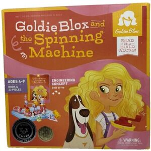 Goldie Blox and the Spinning Machine STEM Engineering - Belt Drive